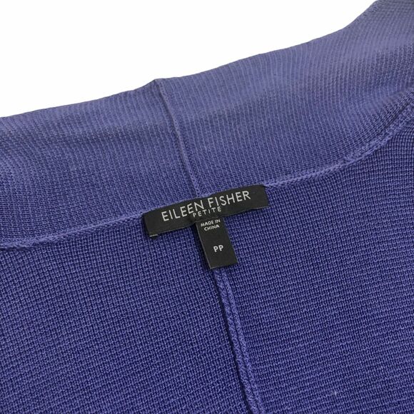 Eileen Fisher Silk Cotton Knit Open Front Cardigan Sweater Sz PP Petite XS 0 - 2 - Picture 4 of 5